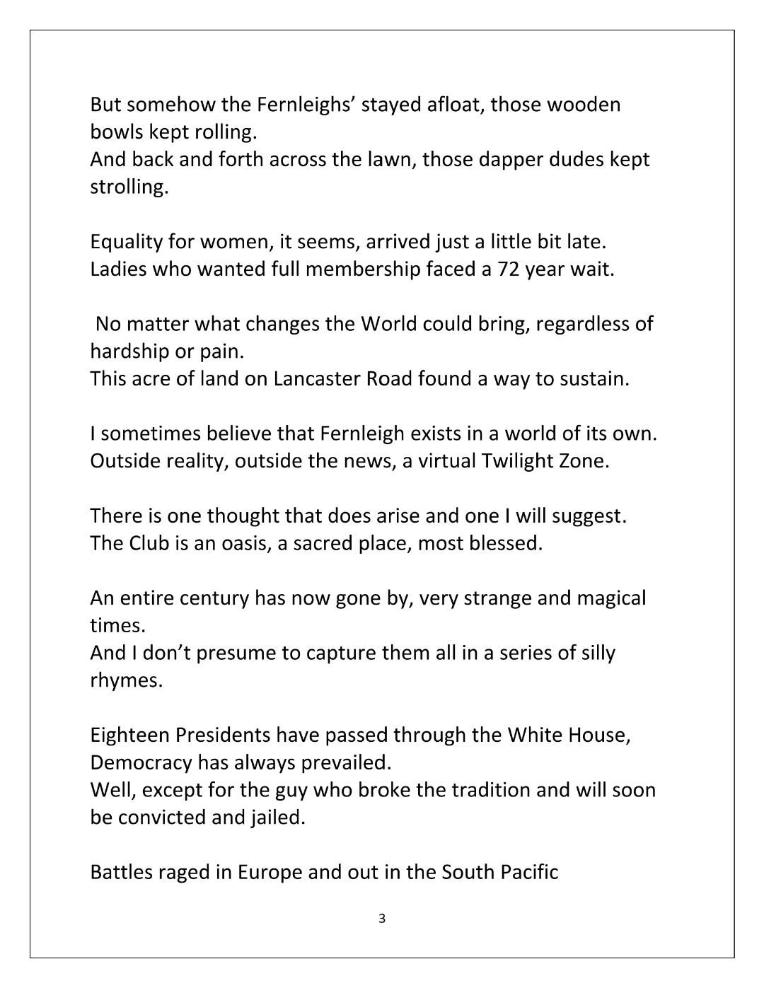 Exactly One Hundred Years